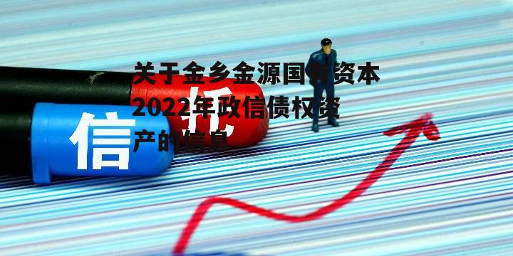 关于金乡金源国有资本2022年政信债权资产的信息