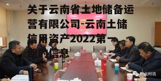 关于云南省土地储备运营有限公司-云南土储信用资产2022第一期的信息