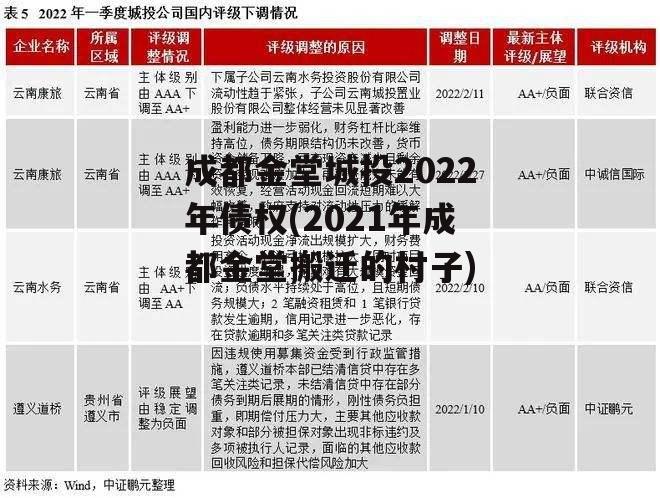 成都金堂城投2022年债权(2021年成都金堂搬迁的村子)