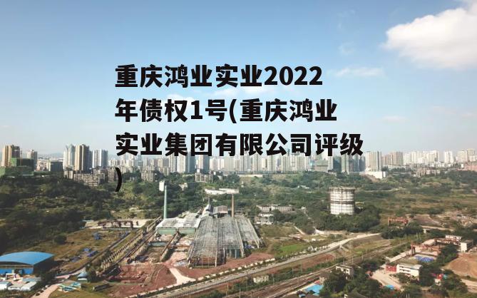 重庆鸿业实业2022年债权1号(重庆鸿业实业集团有限公司评级)