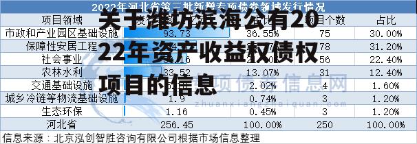 关于潍坊滨海公有2022年资产收益权债权项目的信息