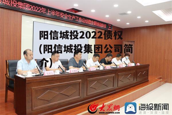 阳信城投2022债权(阳信城投集团公司简介)