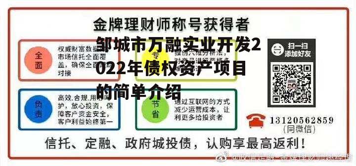 邹城市万融实业开发2022年债权资产项目的简单介绍