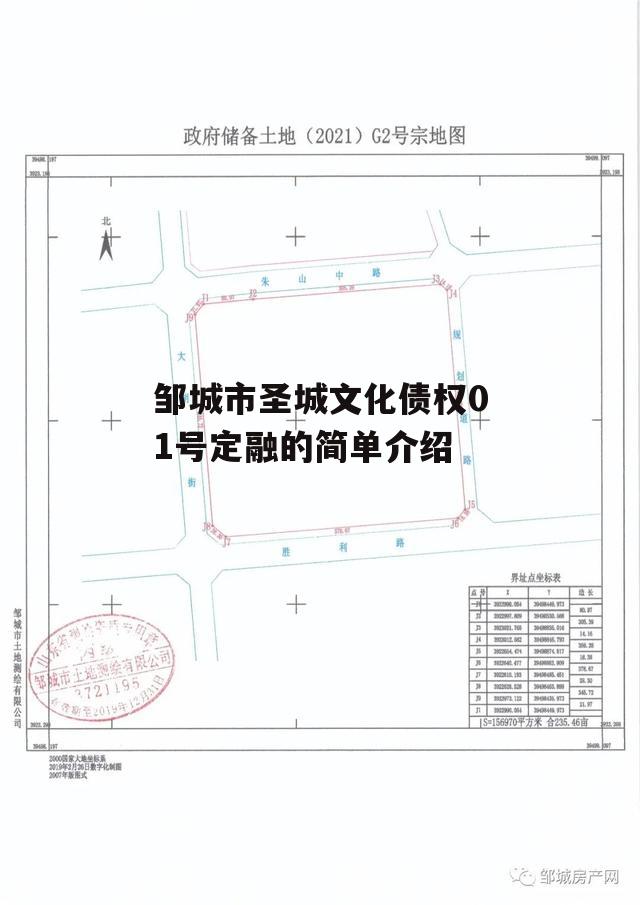 邹城市圣城文化债权01号定融的简单介绍