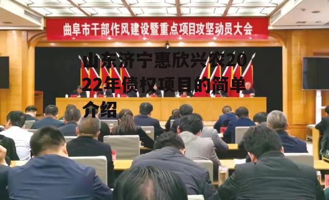 山东济宁惠欣兴农2022年债权项目的简单介绍