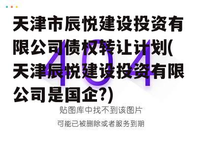 天津市辰悦建设投资有限公司债权转让计划(天津辰悦建设投资有限公司是国企?)