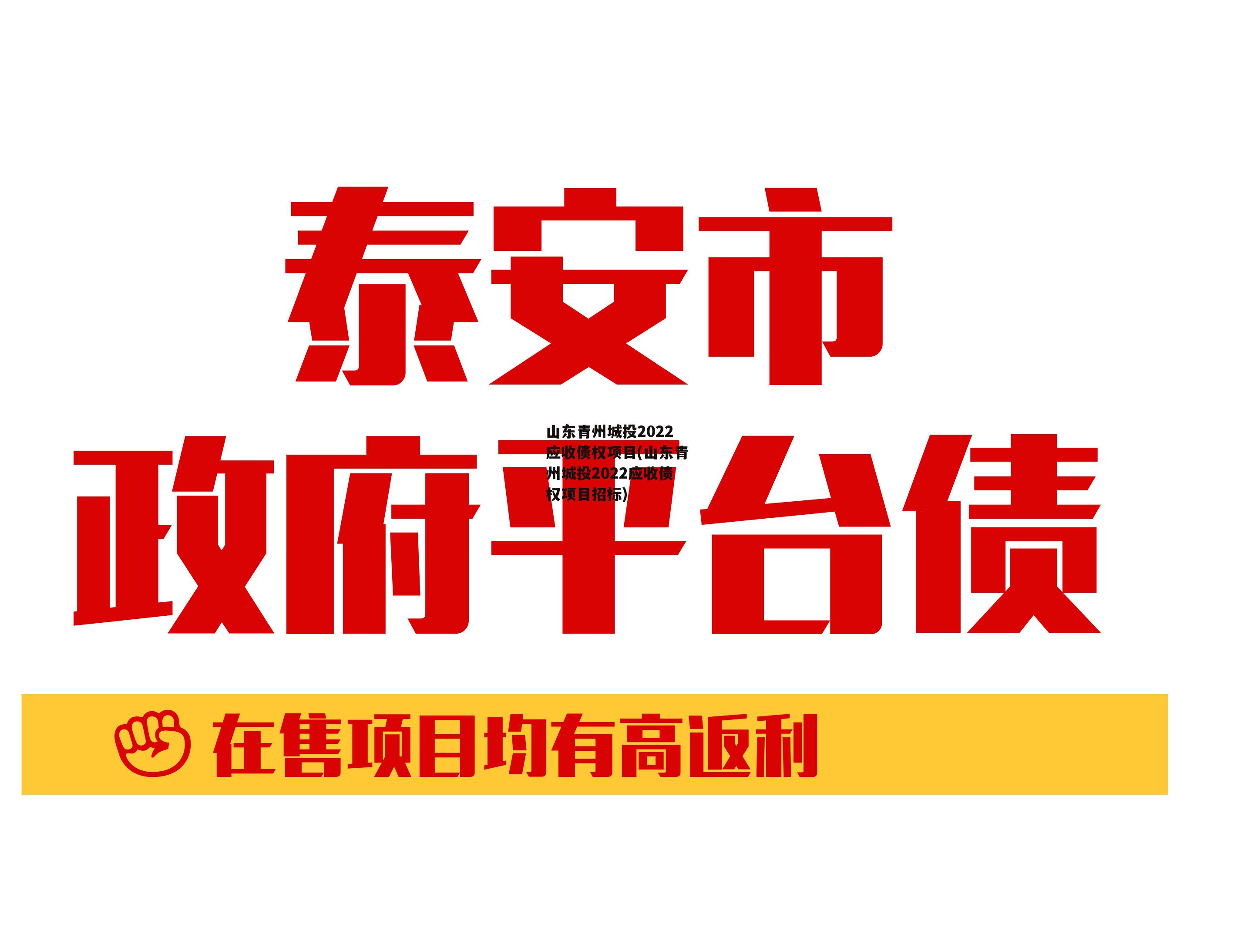 山东青州城投2022应收债权项目(山东青州城投2022应收债权项目招标)