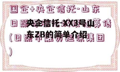 央企信托-XX3号山东ZB的简单介绍