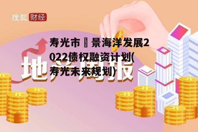 寿光市昇景海洋发展2022债权融资计划(寿光未来规划)