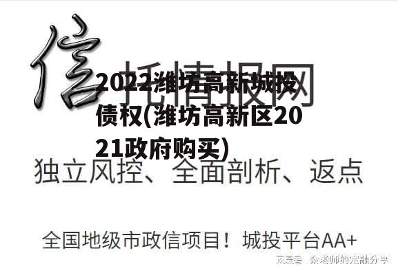 2022潍坊高新城投债权(潍坊高新区2021政府购买)