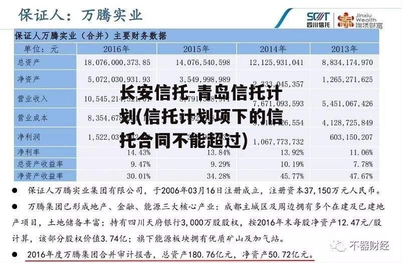 长安信托-青岛信托计划(信托计划项下的信托合同不能超过)