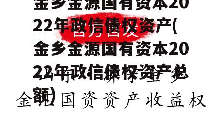 金乡金源国有资本2022年政信债权资产(金乡金源国有资本2022年政信债权资产总额)