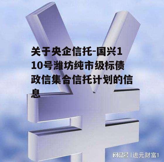 关于央企信托-国兴110号潍坊纯市级标债政信集合信托计划的信息