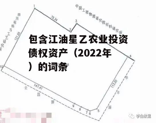 包含江油星乙农业投资债权资产（2022年）的词条