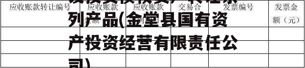 四川金堂县兴金开发建设投资债权资产转让系列产品(金堂县国有资产投资经营有限责任公司)