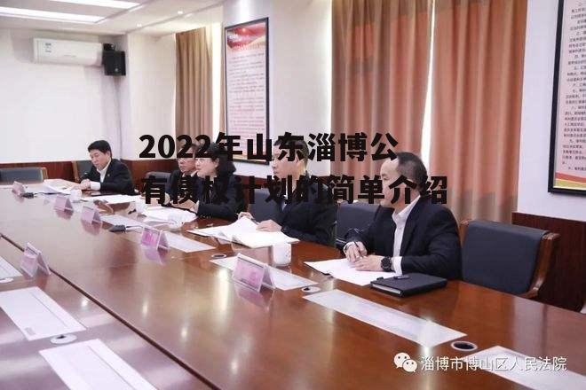 2022年山东淄博公有债权计划的简单介绍