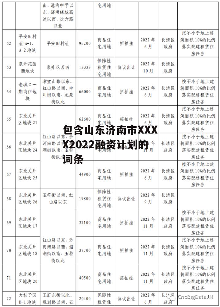 包含山东济南市XXXX2022融资计划的词条