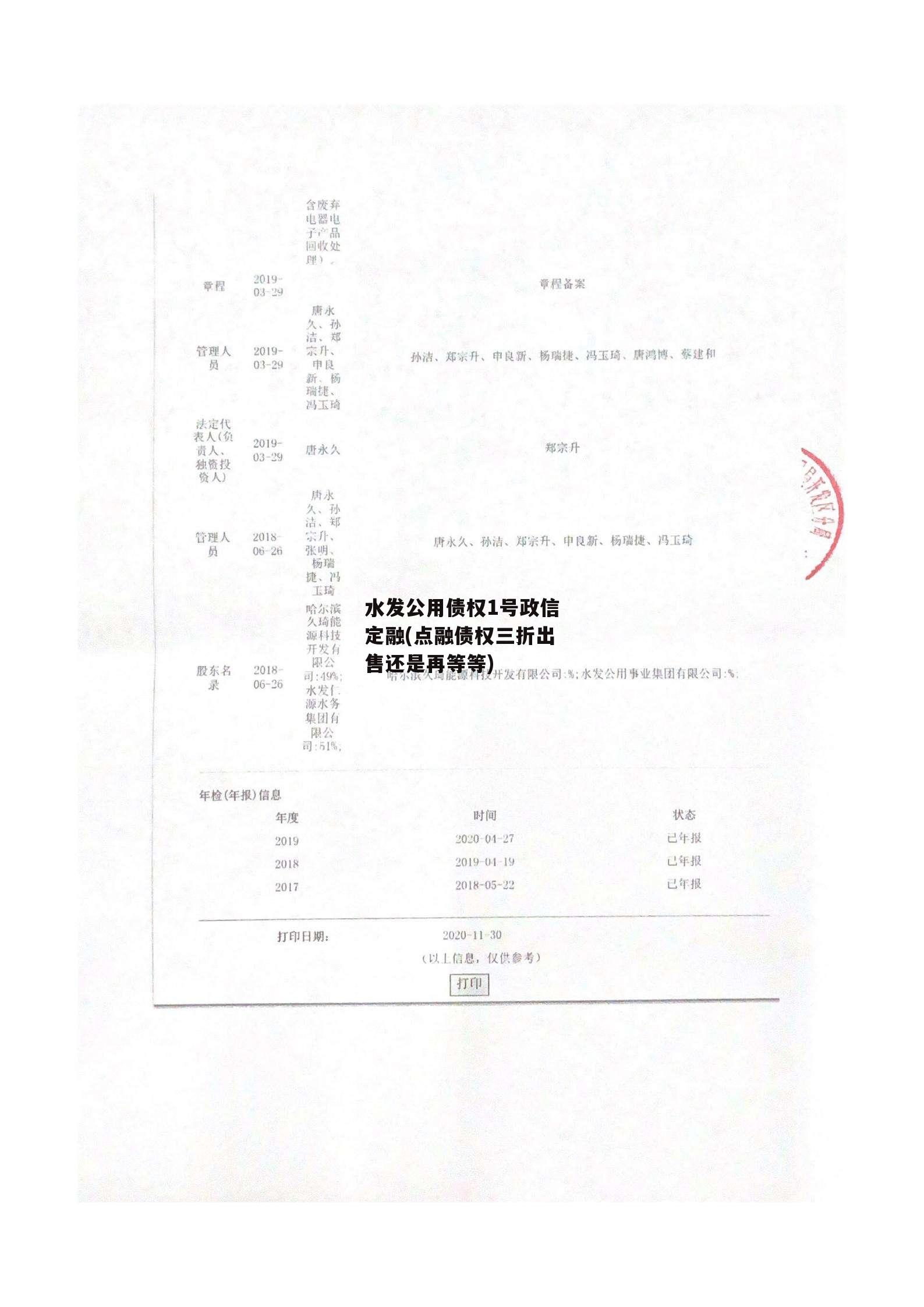 水发公用债权1号政信定融(点融债权三折出售还是再等等)