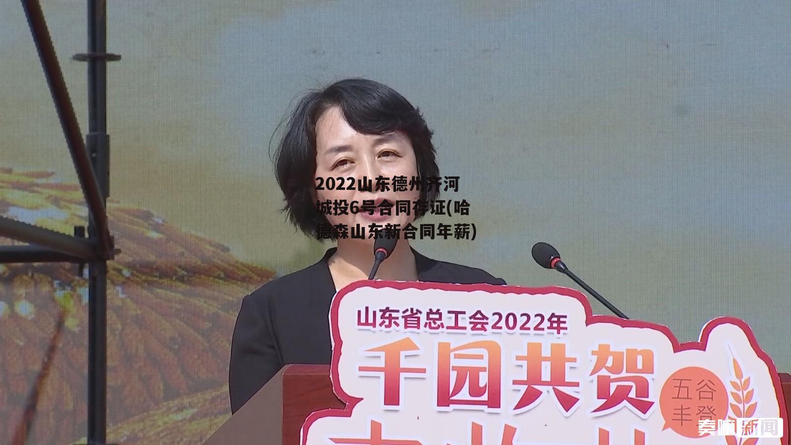 2022山东德州齐河城投6号合同存证(哈德森山东新合同年薪)