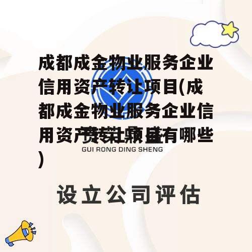 成都成金物业服务企业信用资产转让项目(成都成金物业服务企业信用资产转让项目有哪些)