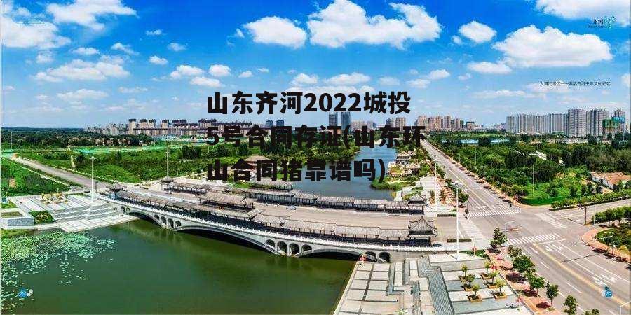 山东齐河2022城投5号合同存证(山东环山合同猪靠谱吗)