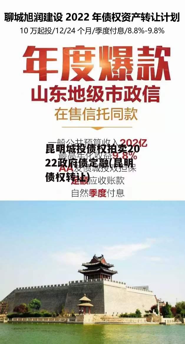 昆明城投债权拍卖2022政府债定融(昆明债权转让)