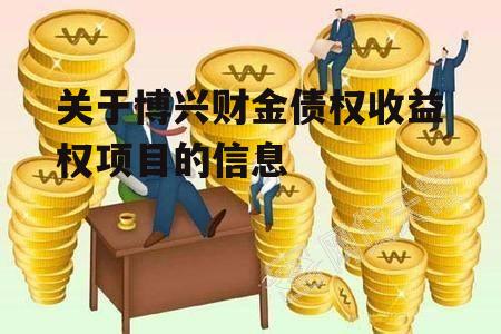 关于博兴财金债权收益权项目的信息