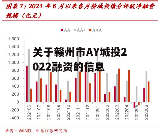 关于赣州市AY城投2022融资的信息