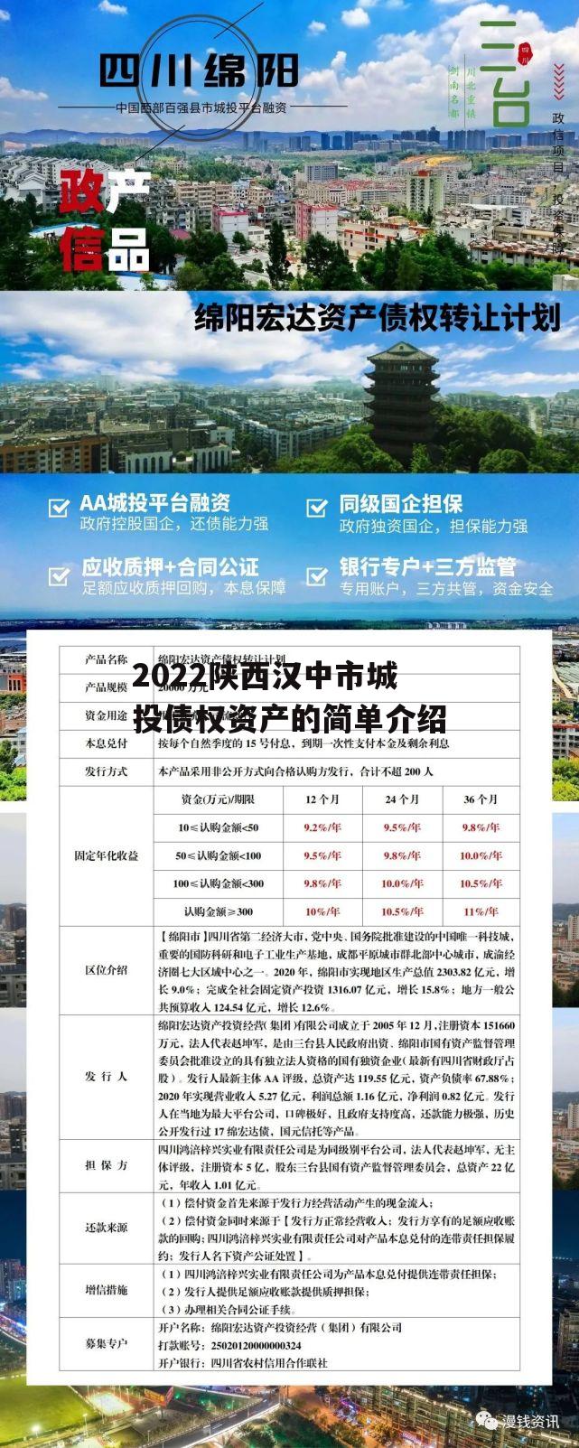 2022陕西汉中市城投债权资产的简单介绍