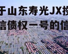 关于山东寿光JX投控政信债权一号的信息