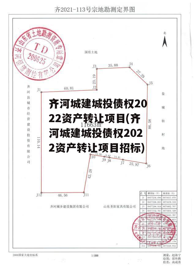 齐河城建城投债权2022资产转让项目(齐河城建城投债权2022资产转让项目招标)