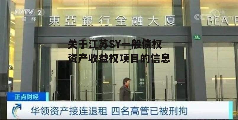 关于江苏SY一般债权资产收益权项目的信息