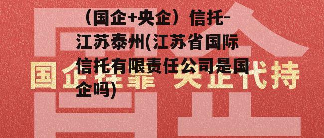 （国企+央企）信托-江苏泰州(江苏省国际信托有限责任公司是国企吗)