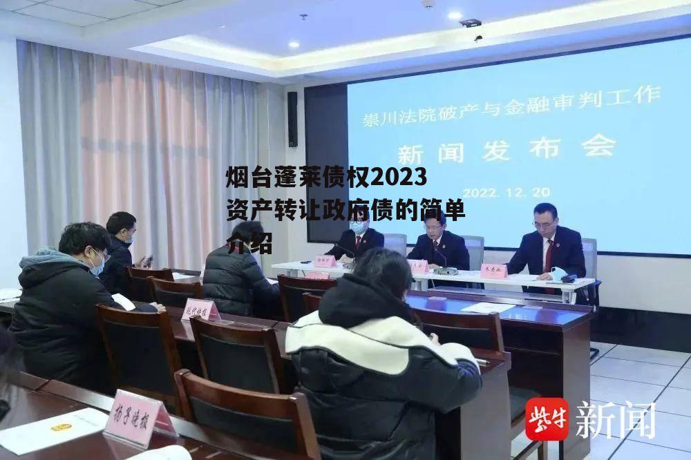 烟台蓬莱债权2023资产转让政府债的简单介绍