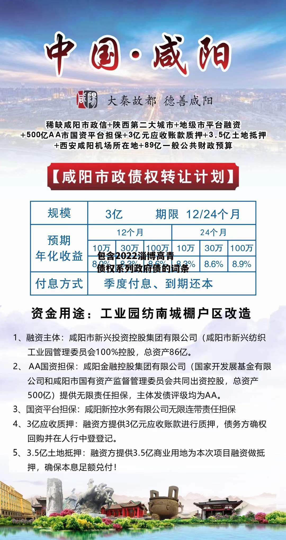 包含2022淄博高青债权系列政府债的词条