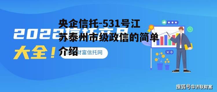 央企信托-531号江苏泰州市级政信的简单介绍