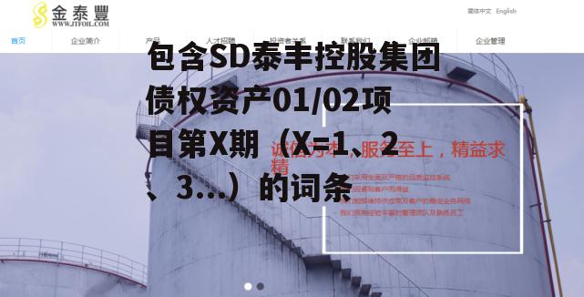 包含SD泰丰控股集团债权资产01/02项目第X期（X=1、2、3...）的词条