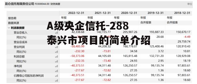 A级央企信托-288泰兴市项目的简单介绍