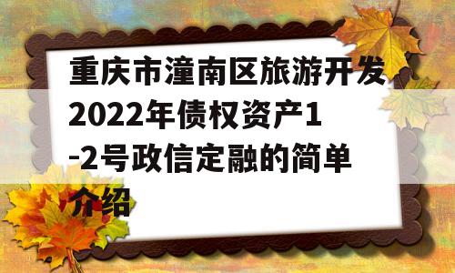 重庆市潼南区旅游开发2022年债权资产1-2号政信定融的简单介绍