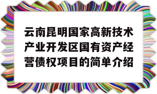 云南昆明国家高新技术产业开发区国有资产经营债权项目的简单介绍