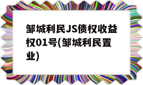 邹城利民JS债权收益权01号(邹城利民置业)