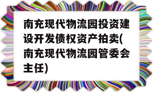 南充现代物流园投资建设开发债权资产拍卖(南充现代物流园管委会主任)