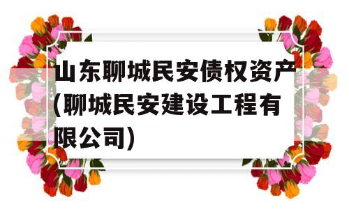 山东聊城民安债权资产(聊城民安建设工程有限公司)