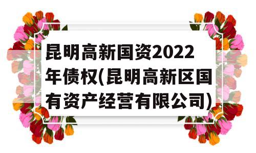 昆明高新国资2022年债权(昆明高新区国有资产经营有限公司)