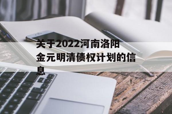 关于2022河南洛阳金元明清债权计划的信息