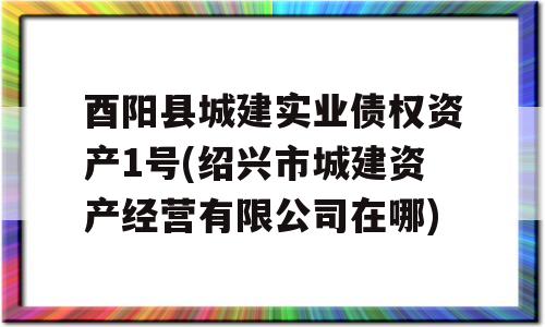 酉阳县城建实业债权资产1号(绍兴市城建资产经营有限公司在哪)