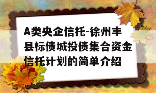 A类央企信托-徐州丰县标债城投债集合资金信托计划的简单介绍