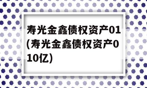 寿光金鑫债权资产01(寿光金鑫债权资产010亿)