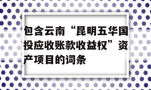 包含云南“昆明五华国投应收账款收益权”资产项目的词条