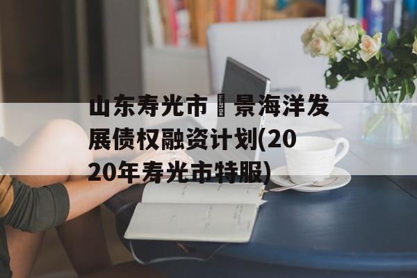 山东寿光市昇景海洋发展债权融资计划(2020年寿光市特服)